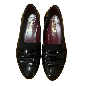 Bally Men's Black Patent‎ Leather Loafers Dress Shoes Slip On- Size 11